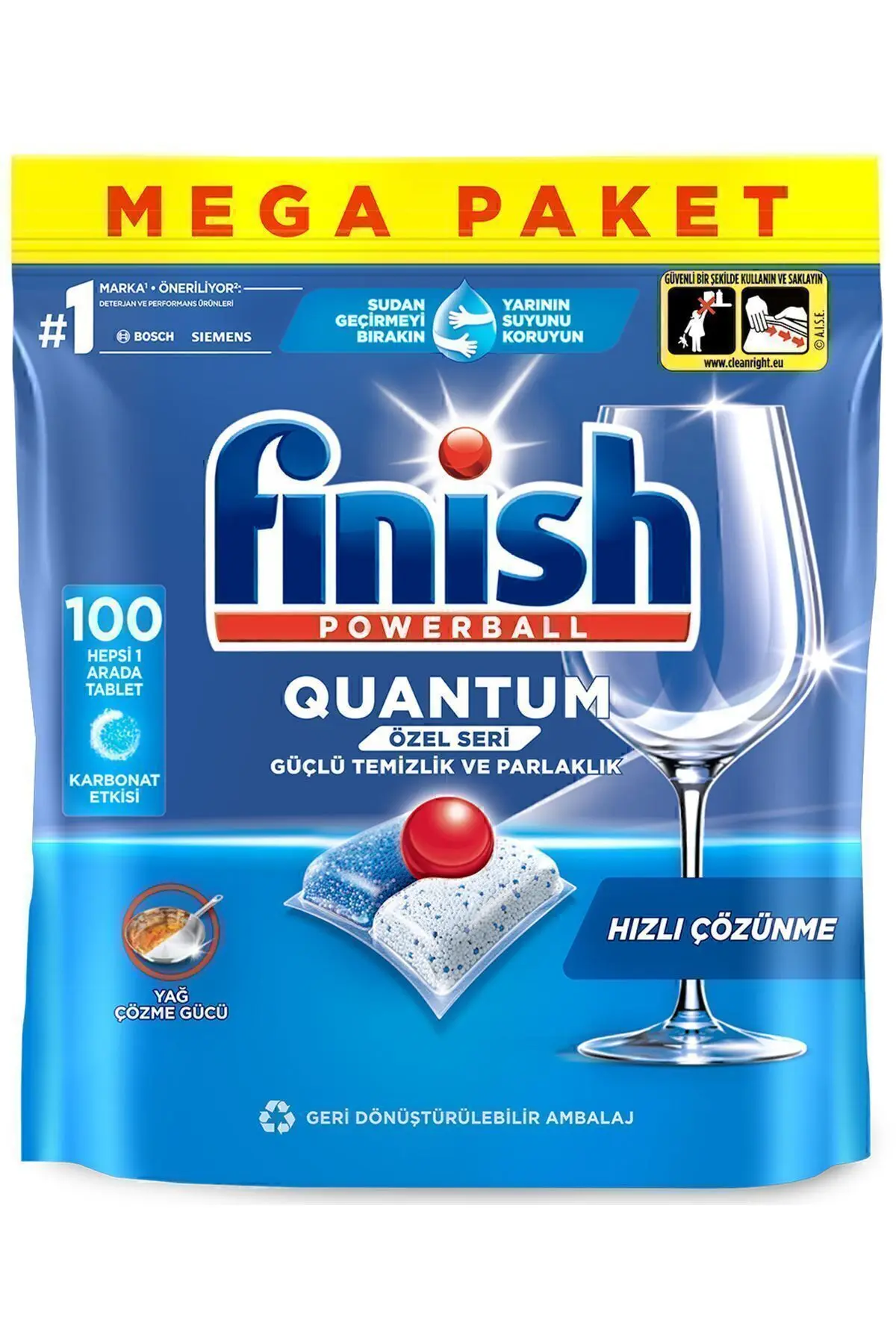 Quantum Özel Seri 100 Kapsül Bulaşık Makinesi Deterjanı Tableti