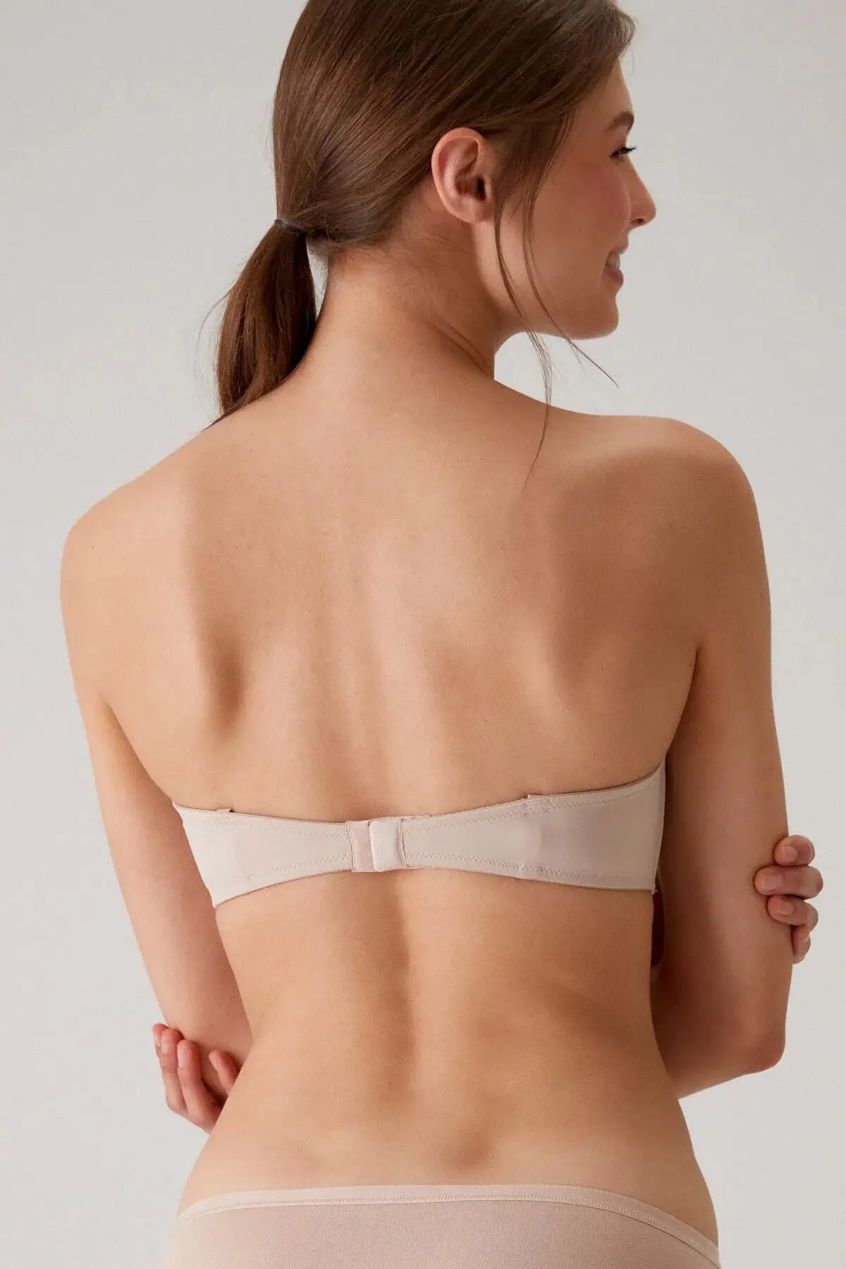 2'li Ekonomik Paket Siyah-ten 6800 Ales Ultra Hafif Bütün Kap Dolgusuz Micro Straplez Sütyen Set