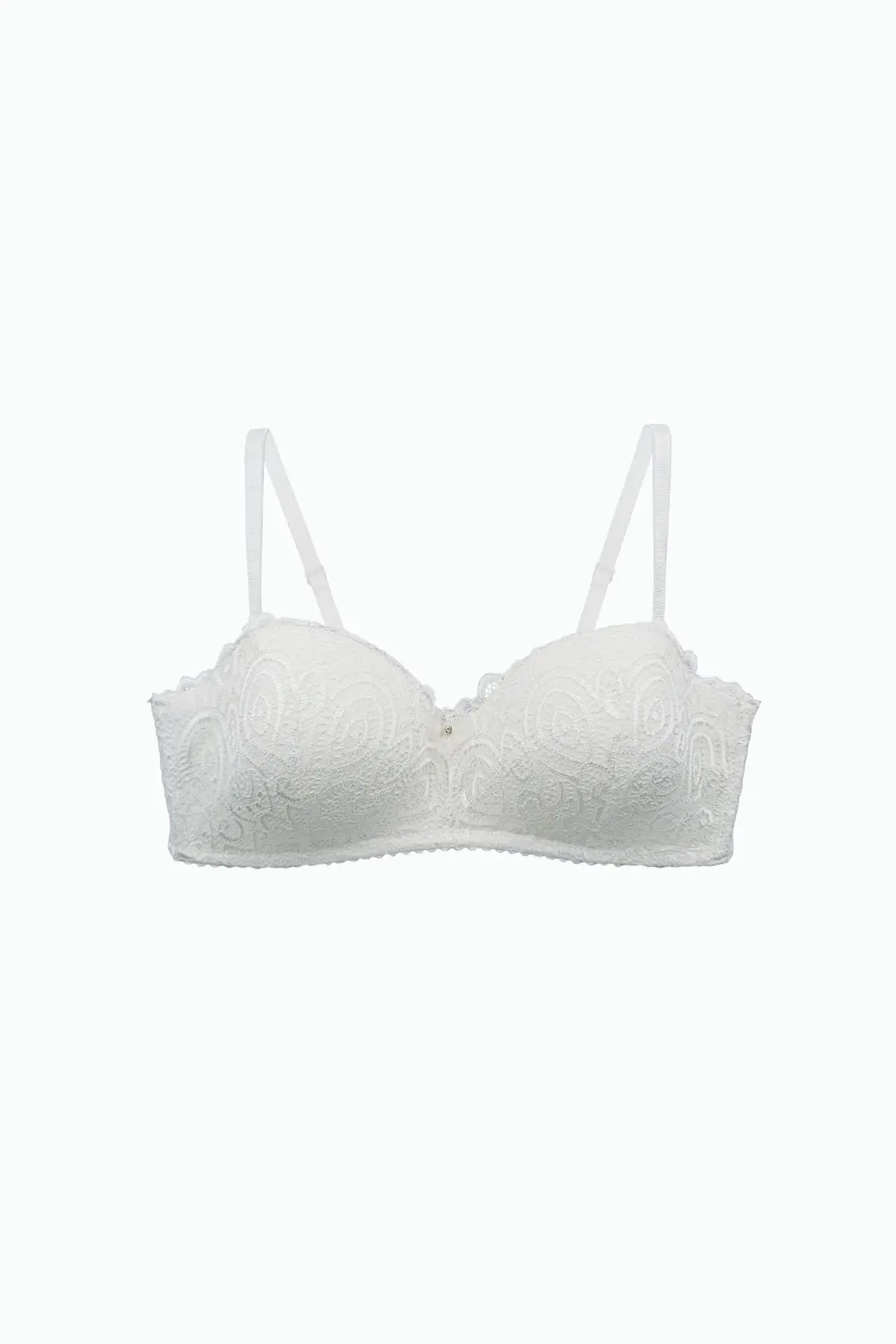 2'li Ekonomik Paket Siyah Ekru 6800 Ales Bütün Kap Dolgusuz Dantelli Straplez Sütyen Set