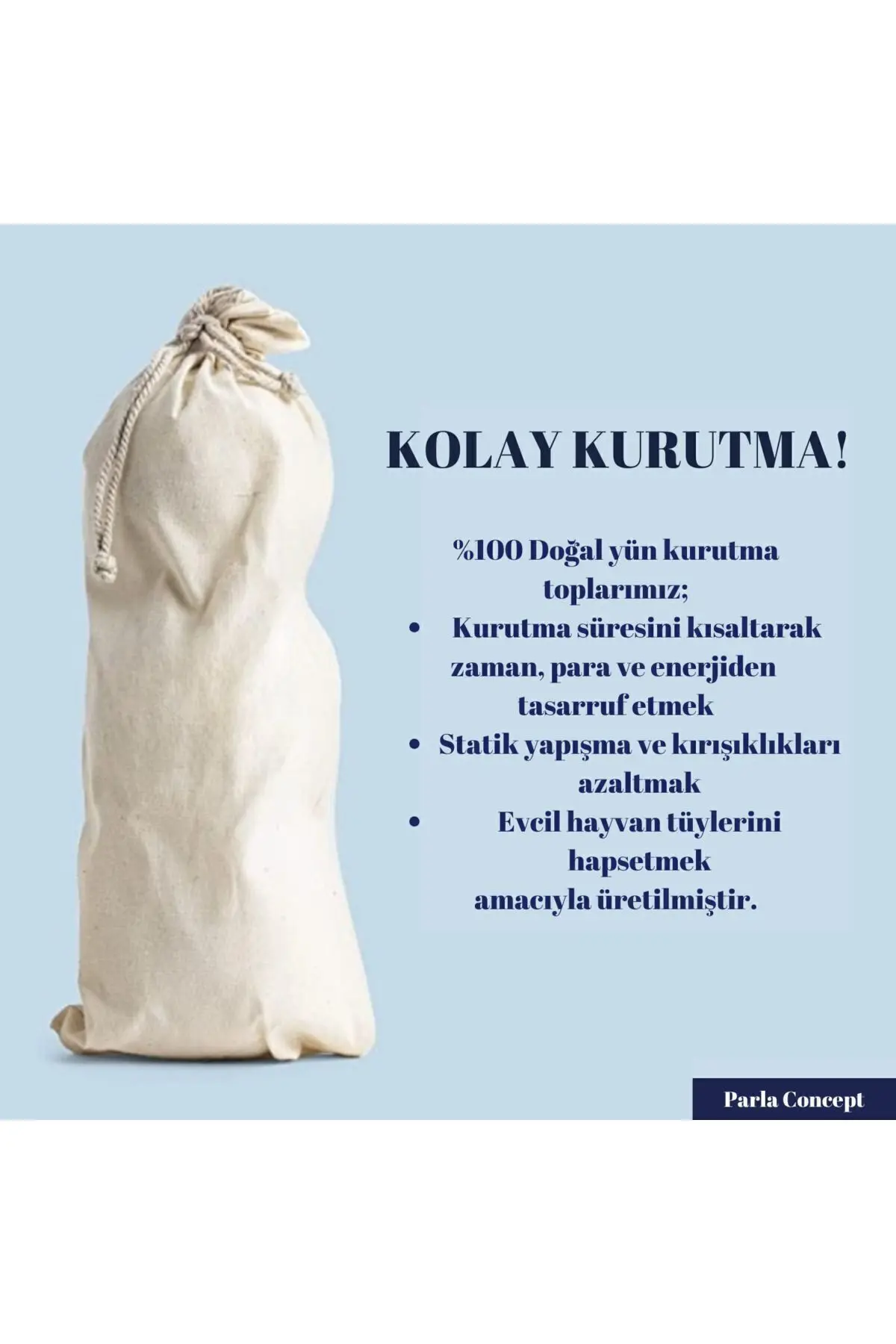 Çamaşır Yün Kurutma Topu ve Koku Seti - Kurutma Makinesi İçin - 3 Adet Top ve 2 Adet Koku - XL