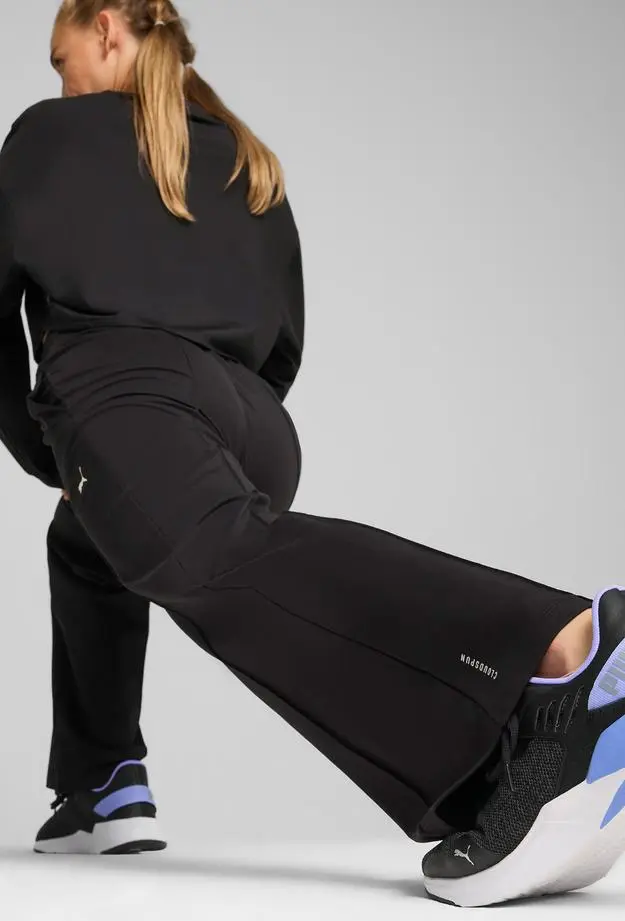Puma Cloudspun Wide Leg Kadın Siyah Eşofman Altı