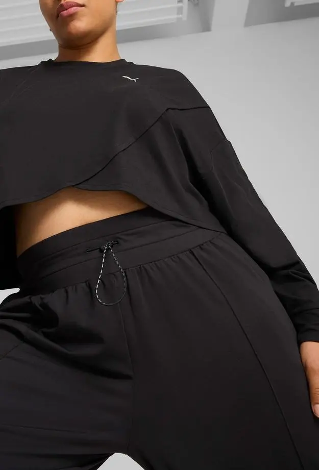 Puma Cloudspun Wide Leg Kadın Siyah Eşofman Altı