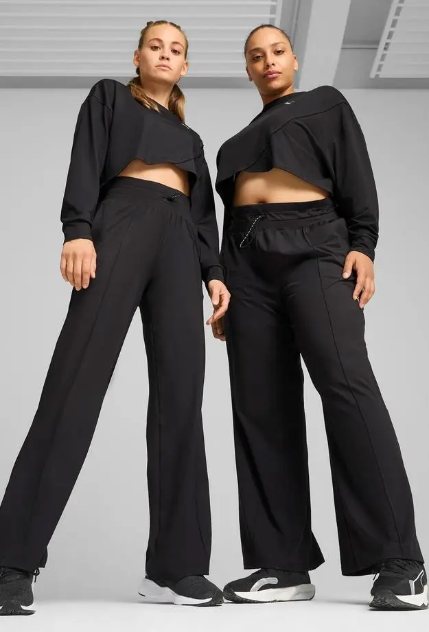 Puma Cloudspun Wide Leg Kadın Siyah Eşofman Altı