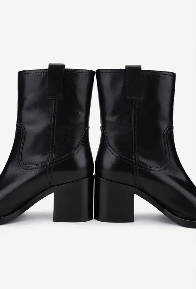 Valmenti Kadın Hakiki Deri Siyah Deri Casual Bot