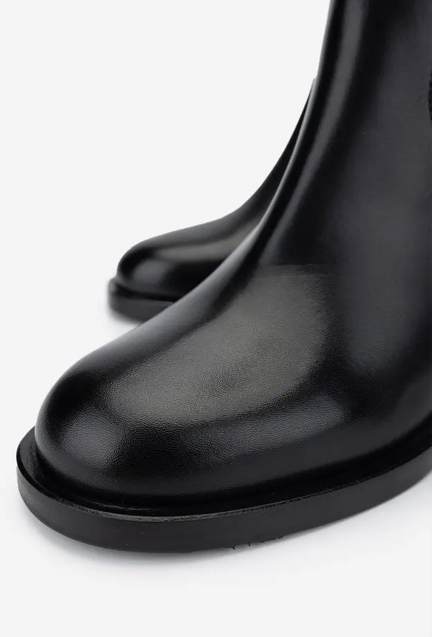 Valmenti Kadın Hakiki Deri Siyah Deri Casual Bot