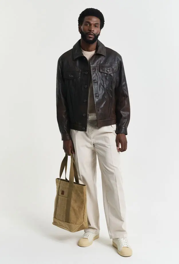 GANT Erkek Bej Regular Fit Bisiklet Yaka T-Shirt