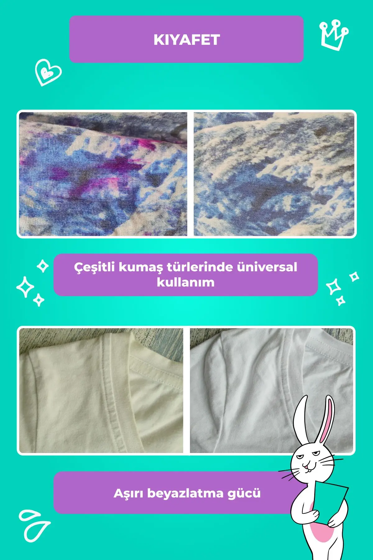 Çamaşır Ve Yüzey Için Çok Amaçlı Oksijenli Toz Leke Çıkarıcı ve beyazlatıcı 2'li Paket 2 X 800 gr