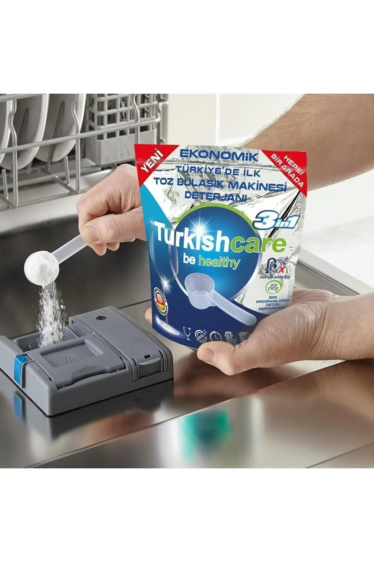 Ekonomik Hepsi Bir Arada Bulaşık Makinesi Tablet Deterjanı Toz 40 Yıkama