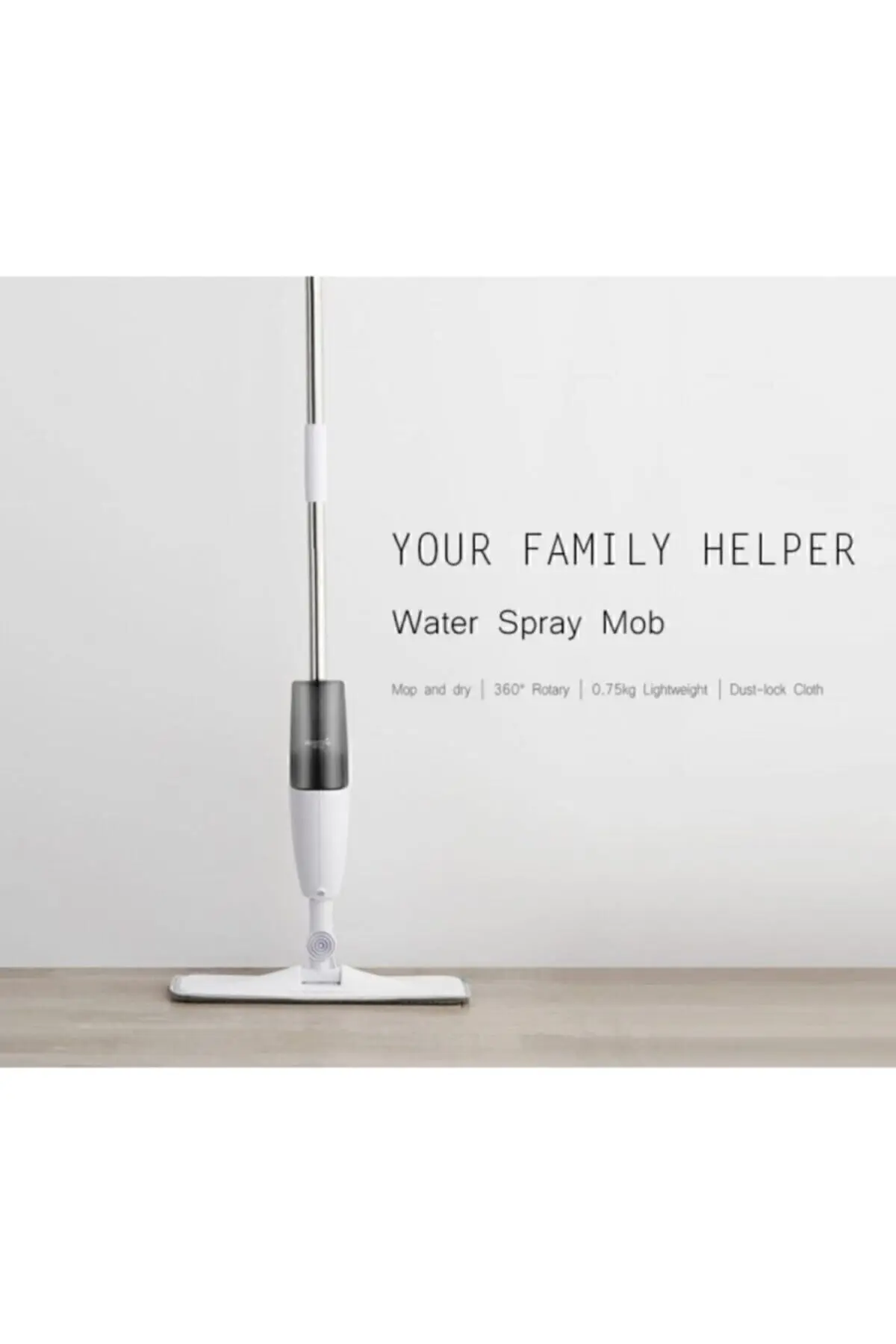 360 Derece Dönen Su Püskürtmeli Sprey Paspas (Deerma Türkiye Garantili)