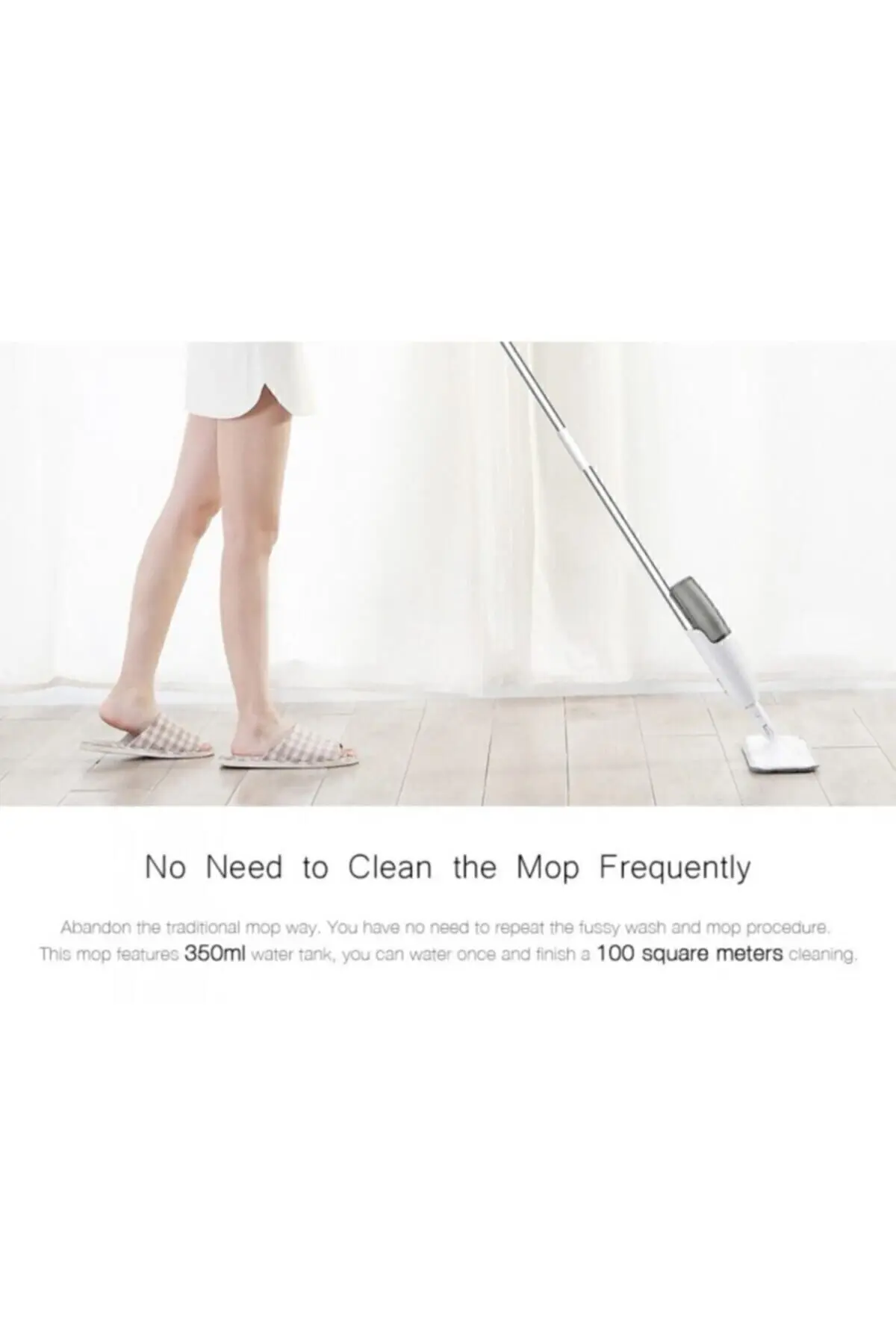 360 Derece Dönen Su Püskürtmeli Sprey Paspas (Deerma Türkiye Garantili)