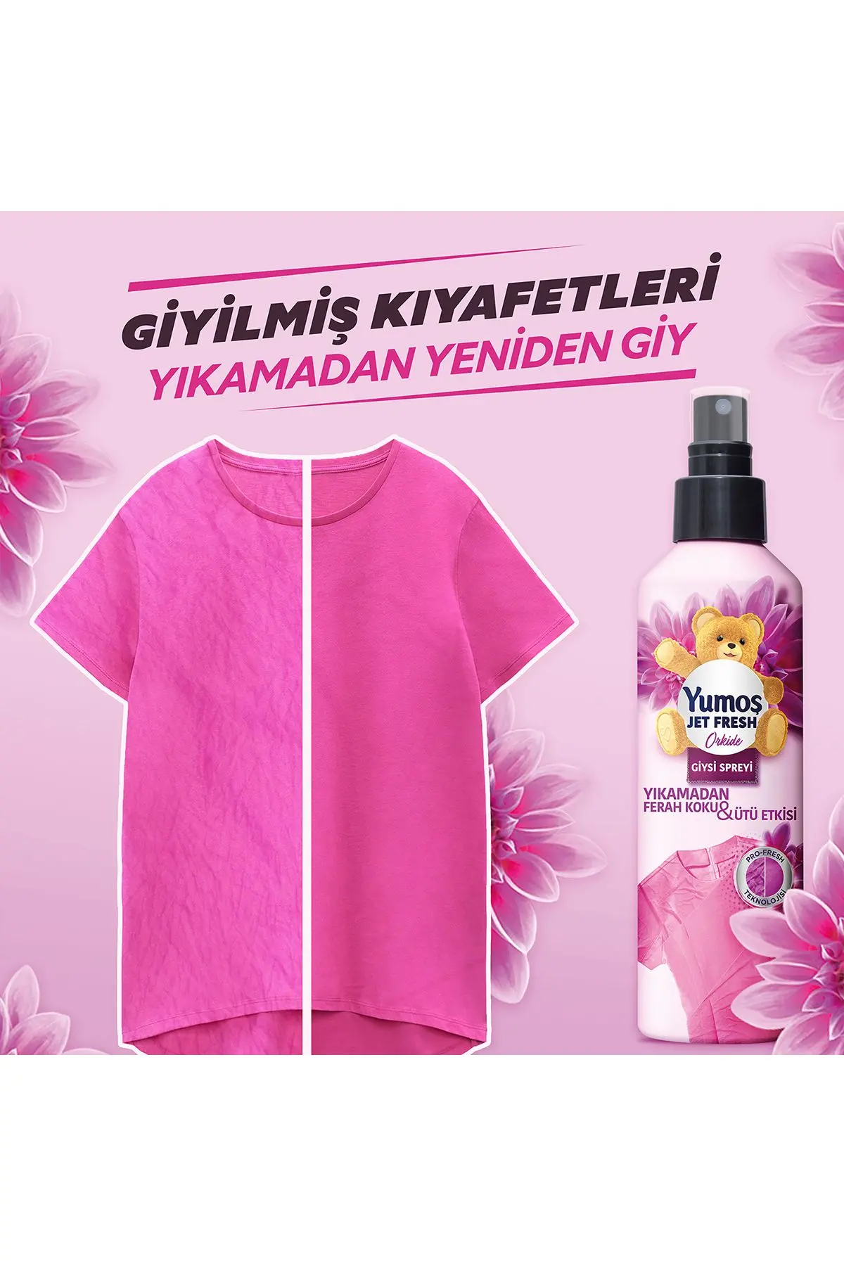 Jet Fresh Giysi Spreyi Lilyum 200 ml 1 Adet Jet Fresh Giysi Spreyi Orkide 200 ml 1 Adet