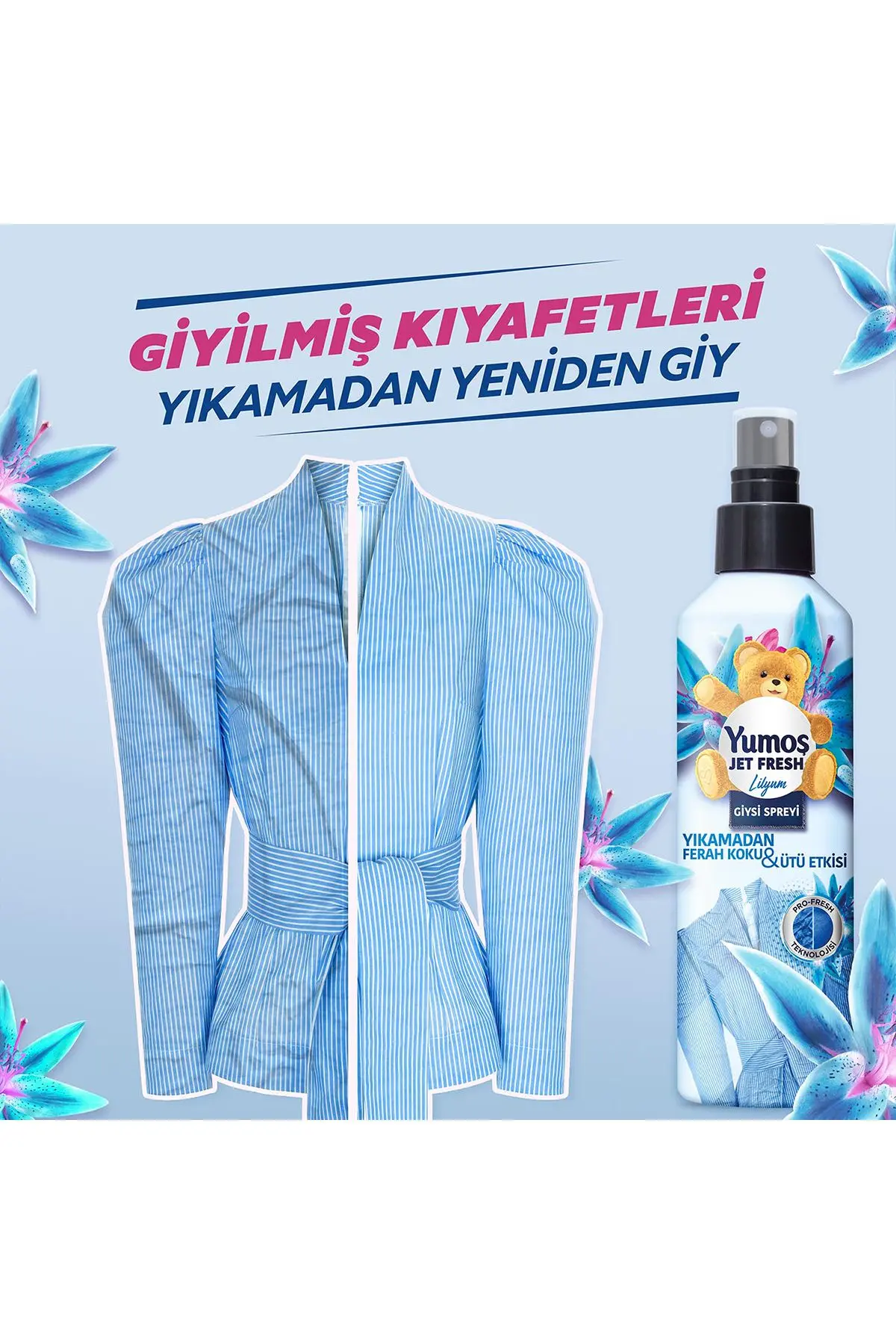 Jet Fresh Giysi Spreyi Lilyum 200 ml 1 Adet Jet Fresh Giysi Spreyi Orkide 200 ml 1 Adet