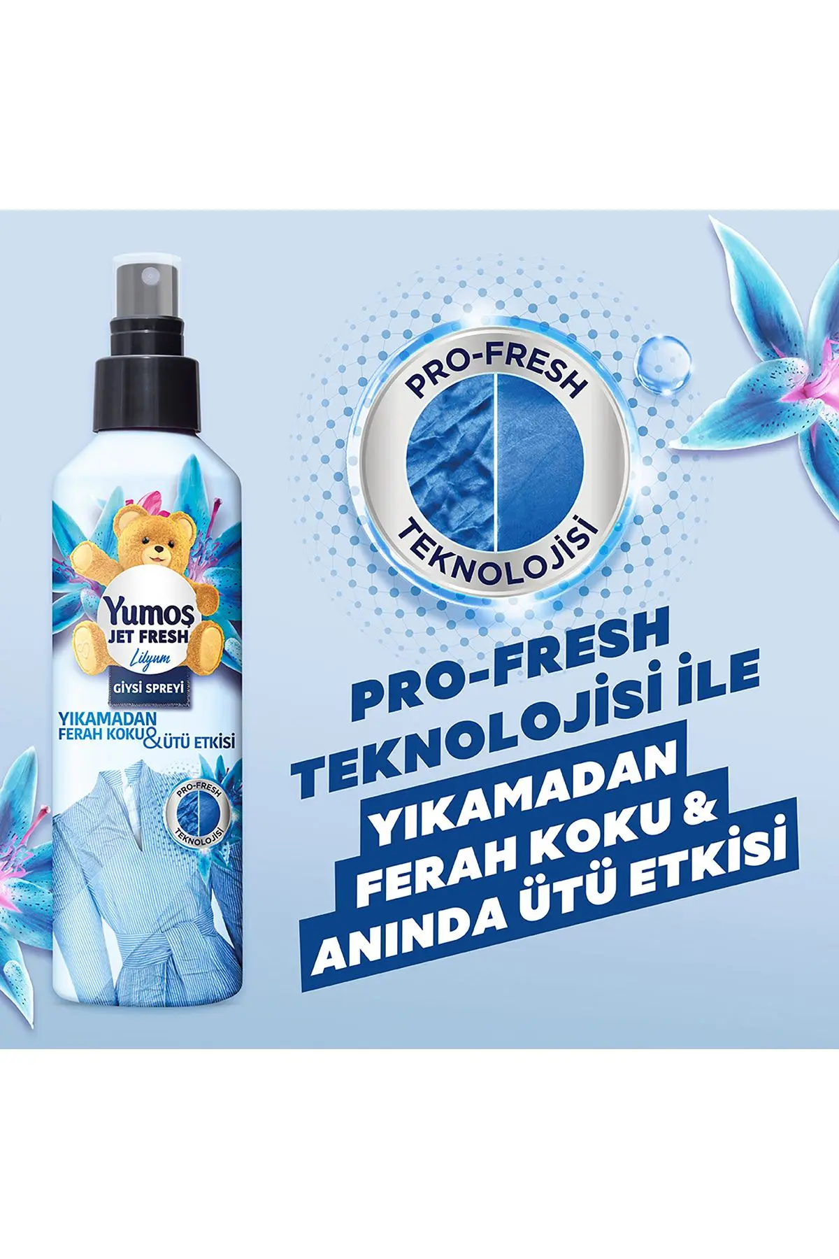 Jet Fresh Giysi Spreyi Lilyum 200 ml 1 Adet Jet Fresh Giysi Spreyi Orkide 200 ml 1 Adet