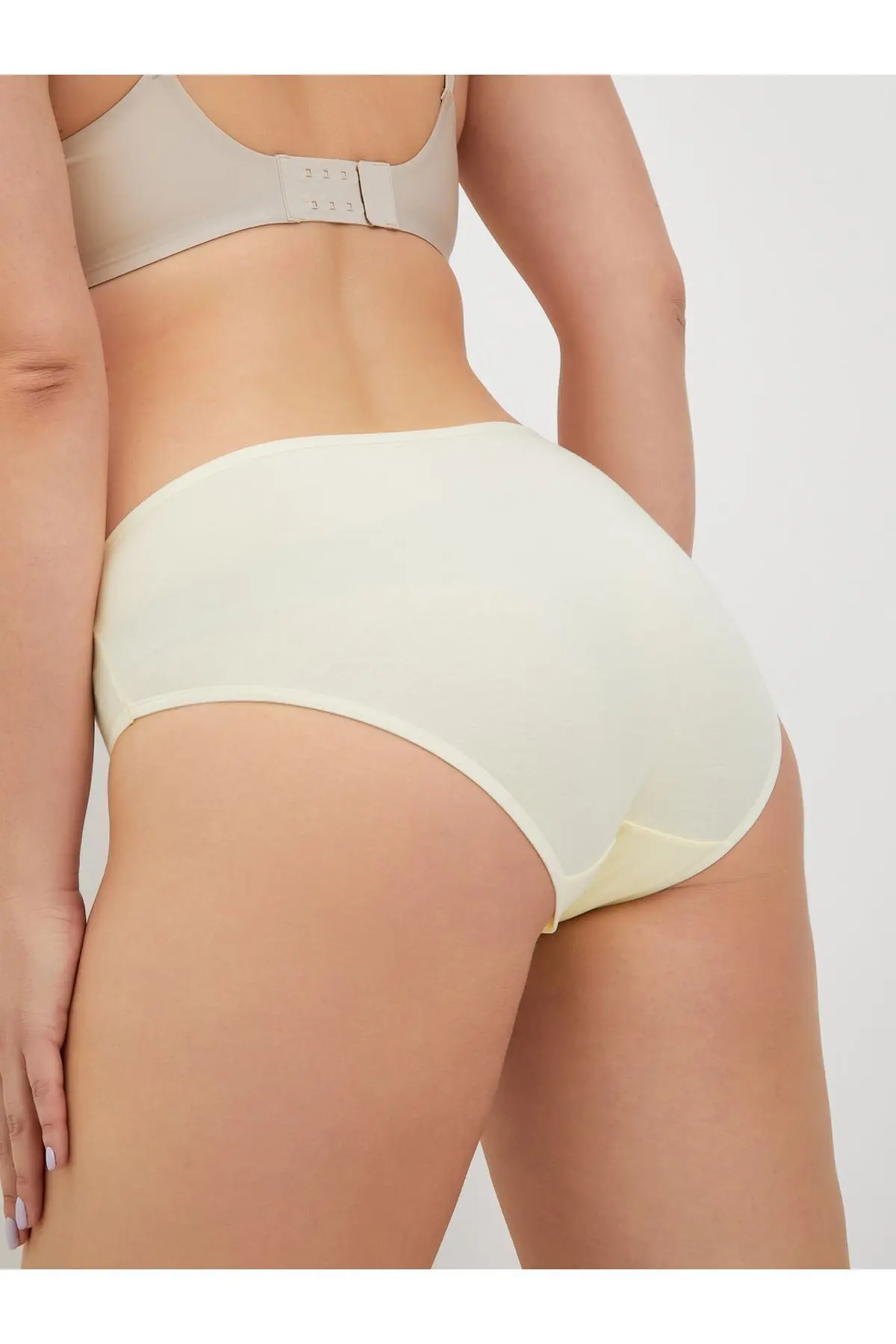 Kadın Pamuklu Renkli Bato / Hipster Slip Külot- Sarı, Mint, Lila, Mavi, Somon -5'li Paket