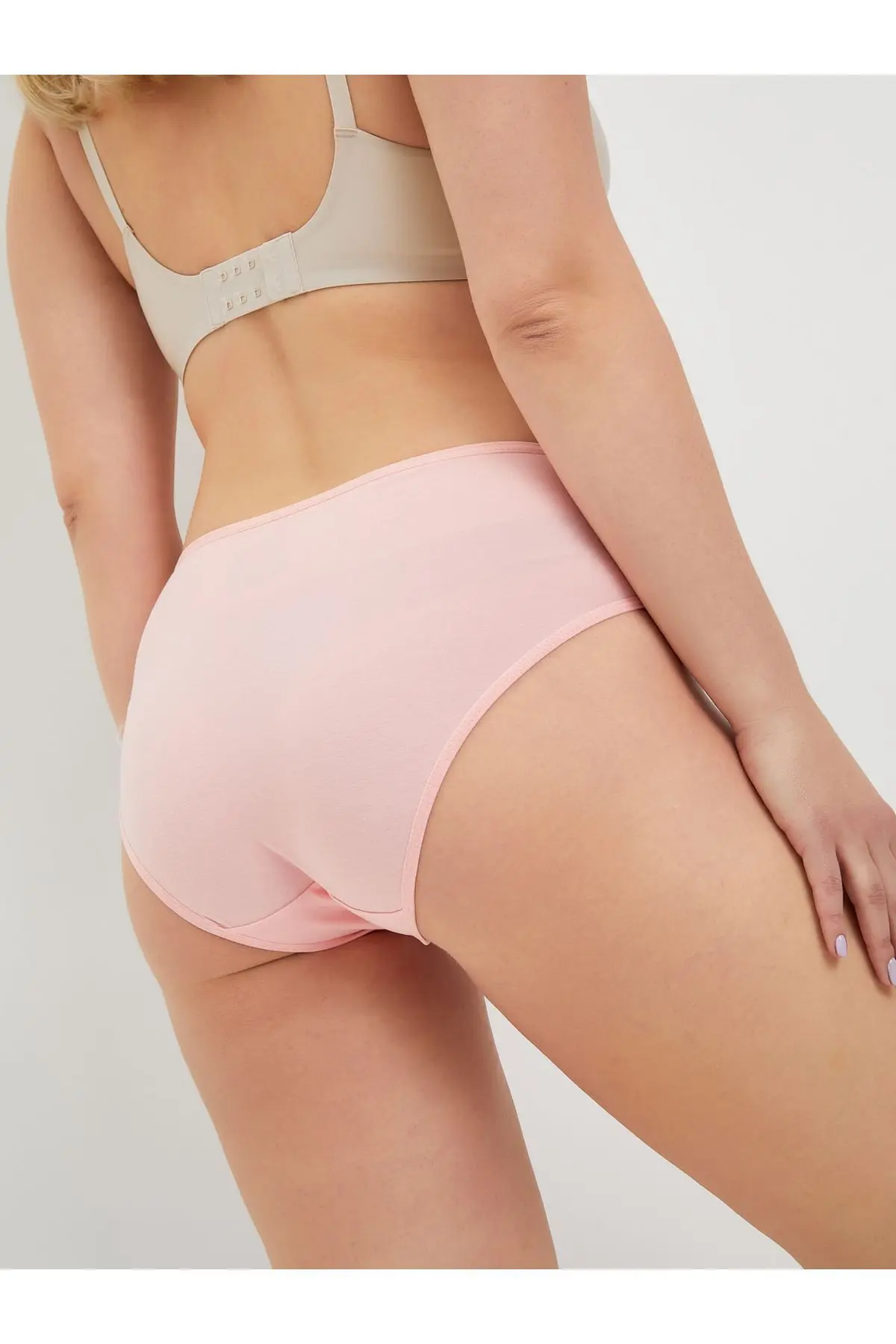 Kadın Pamuklu Renkli Bato / Hipster Slip Külot- Sarı, Mint, Lila, Mavi, Somon -5'li Paket