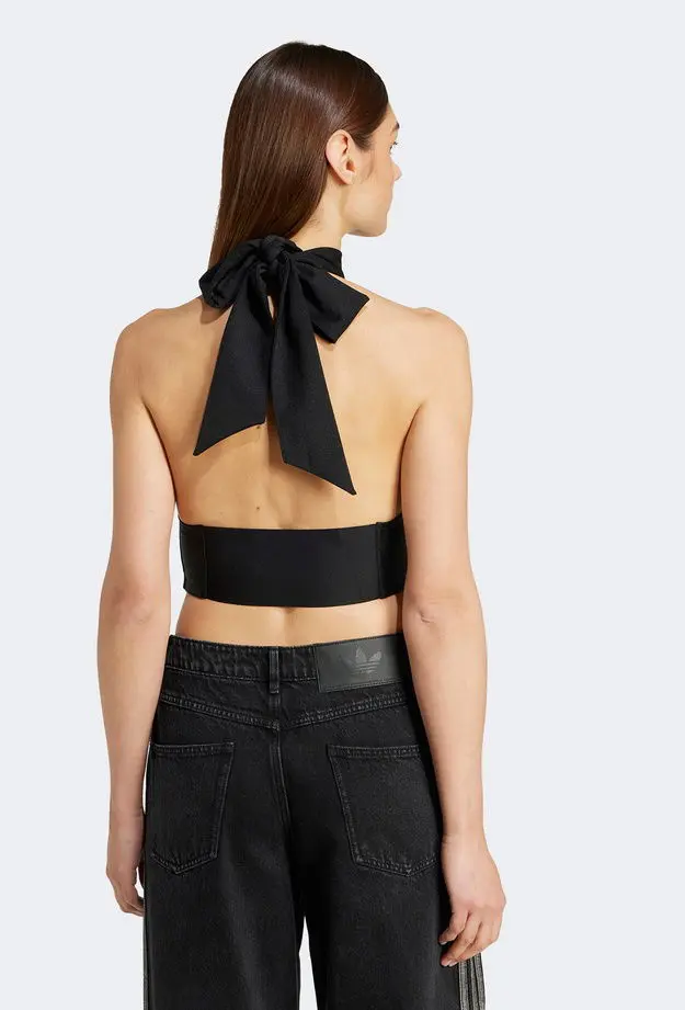 adidas Halterneck Crop Kadın Siyah Kolsuz T-Shirt
