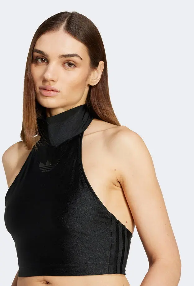 adidas Halterneck Crop Kadın Siyah Kolsuz T-Shirt