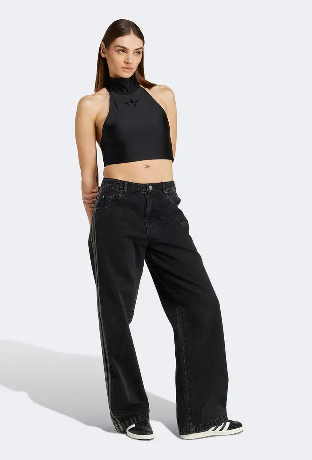 adidas Halterneck Crop Kadın Siyah Kolsuz T-Shirt