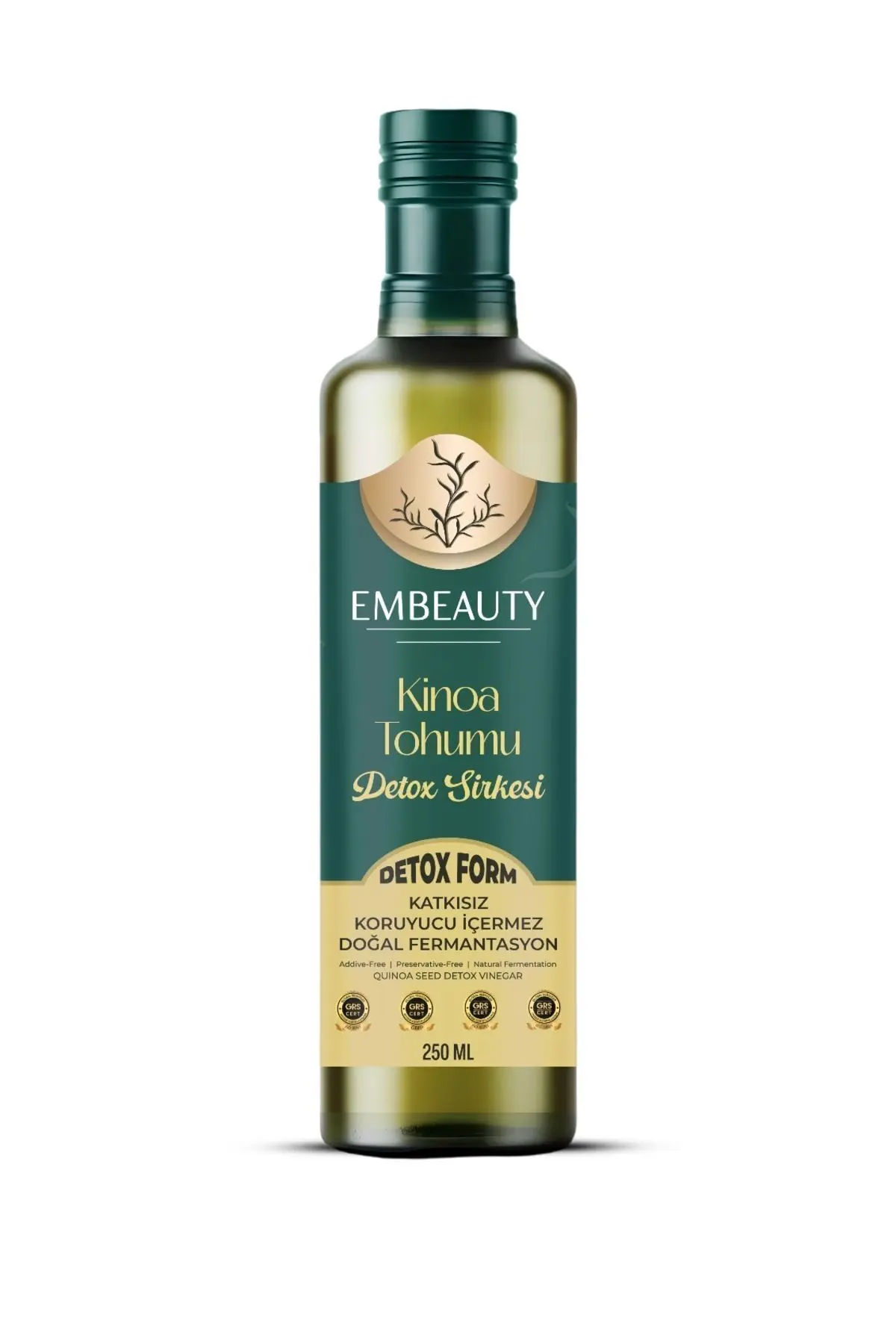 Ödem Atmaya Yardımcı Doğal Kinoa Tohumu Detox Sirkesi 250ml
