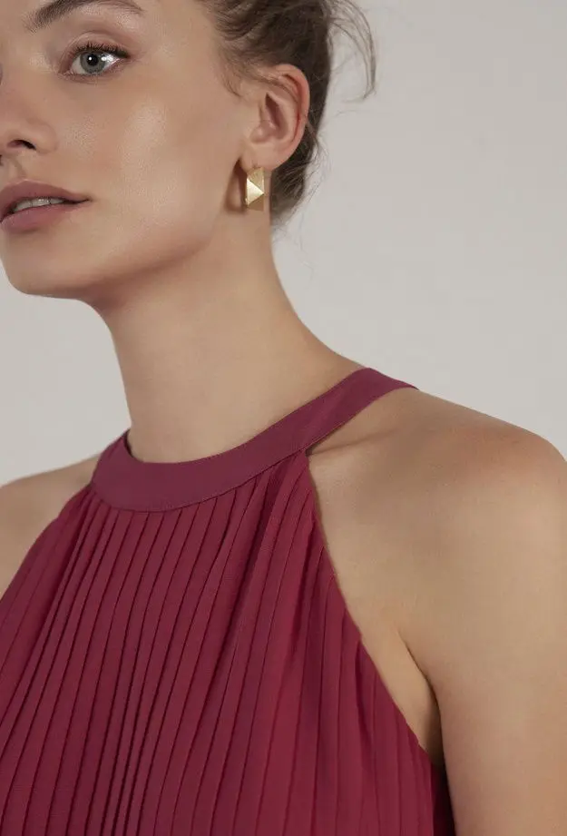 YARGICI Halter Yaka Elbise