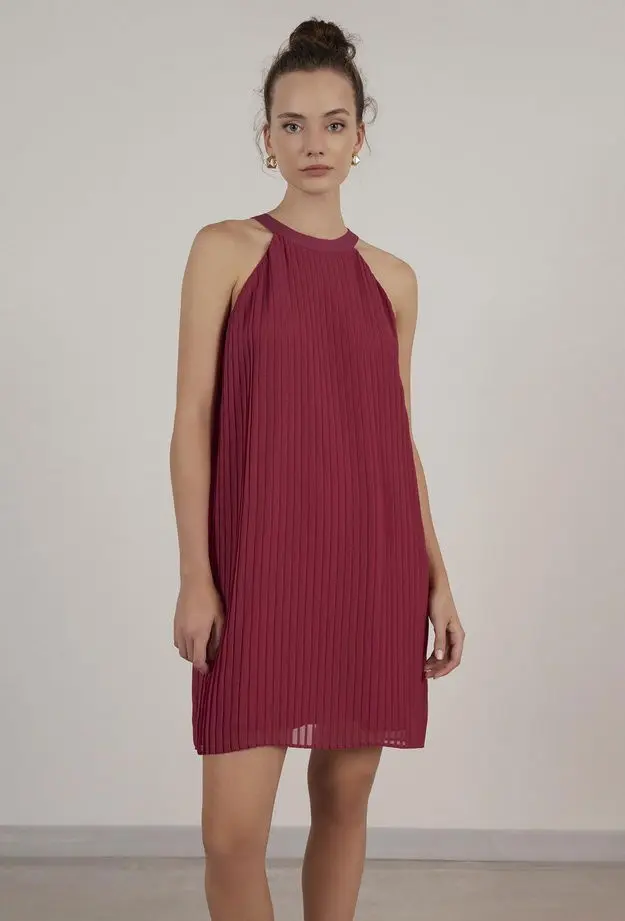 YARGICI Halter Yaka Elbise