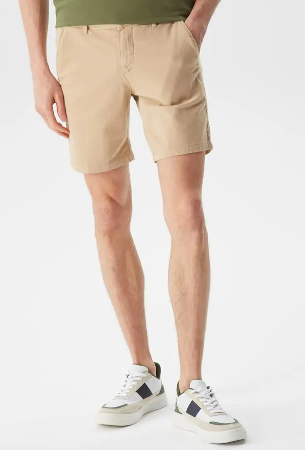 Nautica Erkek Bej Slim Fit Bermuda Şort