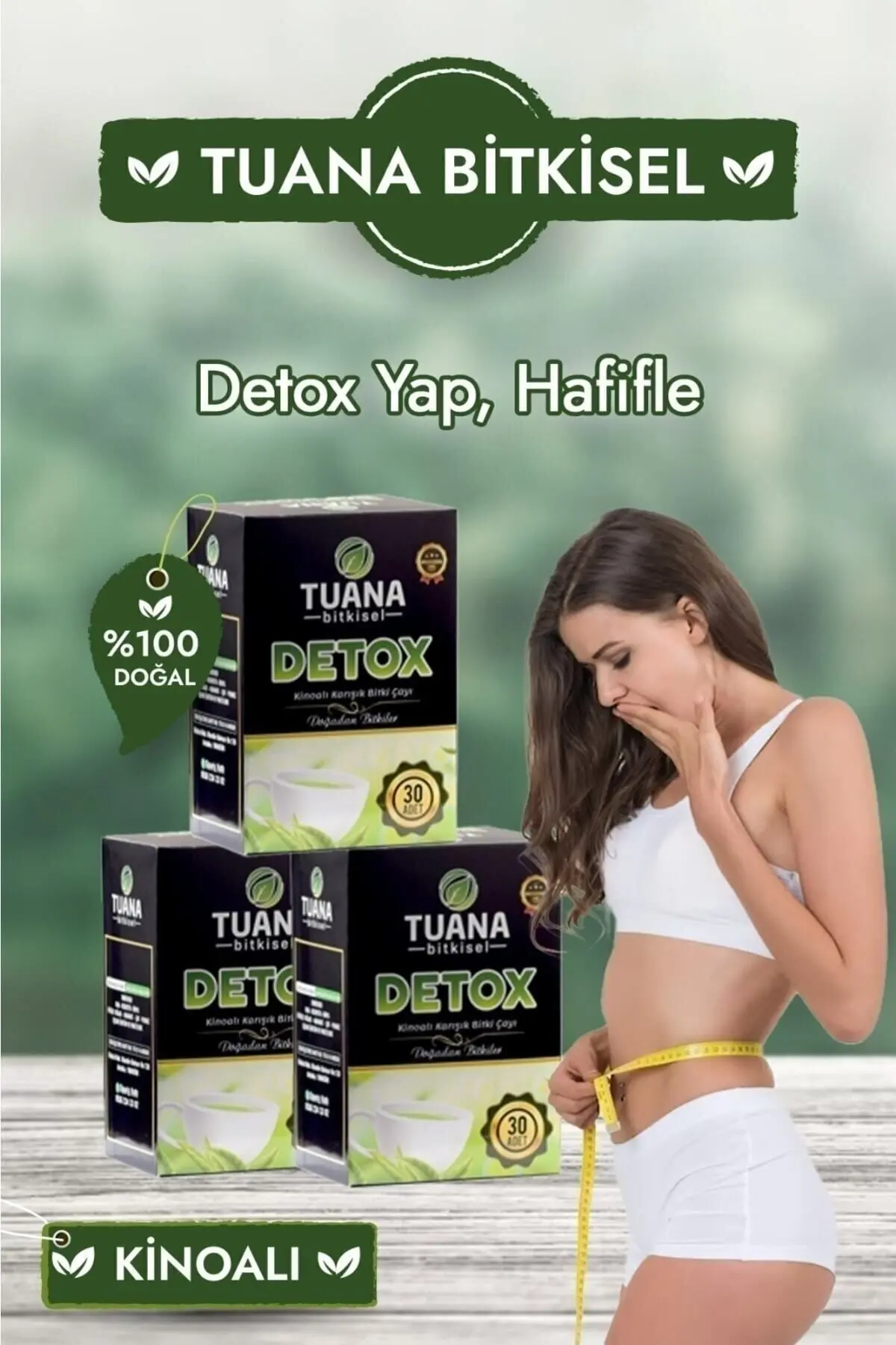 Tuanabitkisel Detox Form Çayı Bitkisel Karışımlı Kinoa Çayı 3 Li Set Zayıflama1