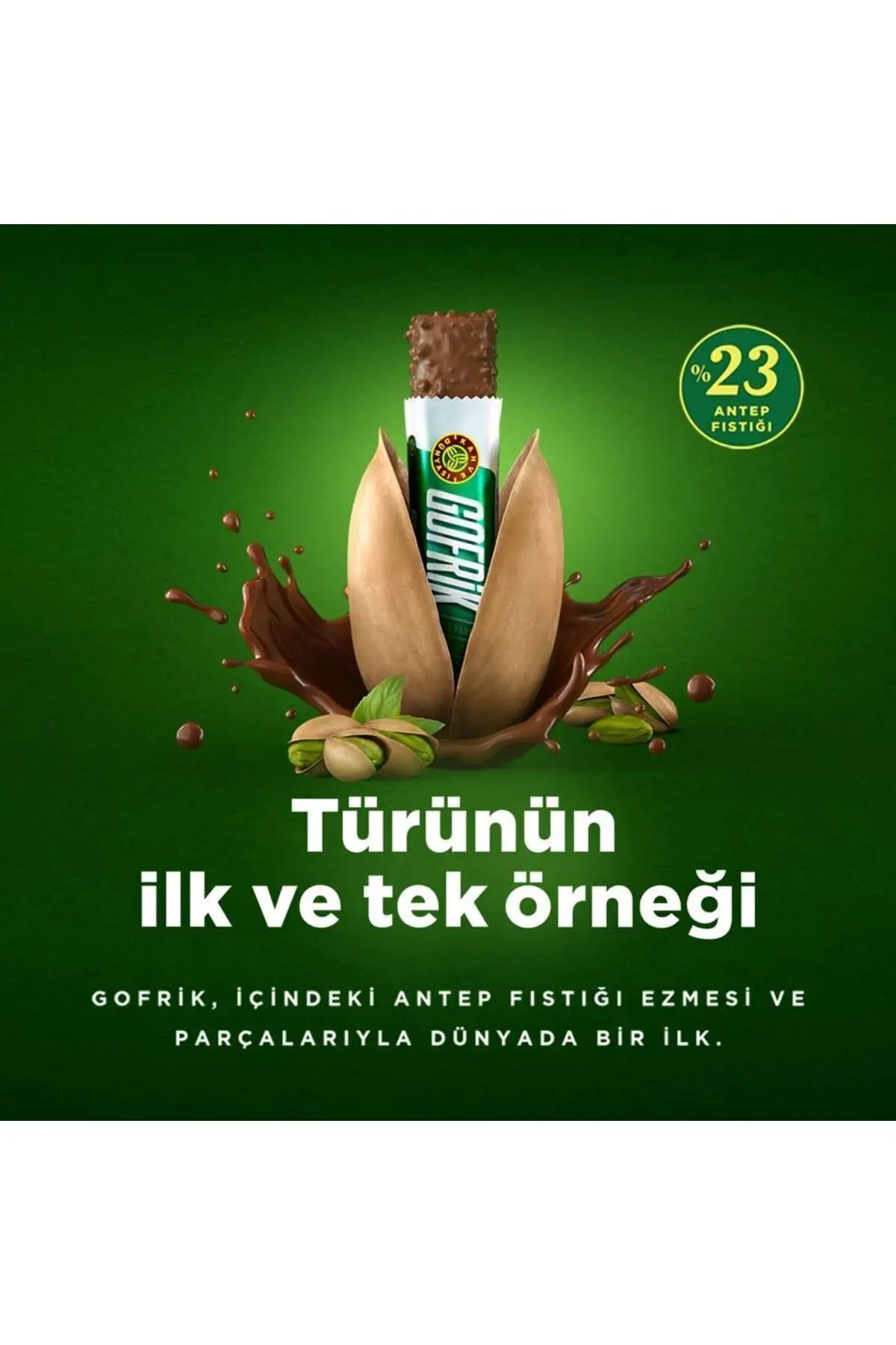 Gofrik Fıstık Parçacıklı Sütlü Mini Gofret 125gr