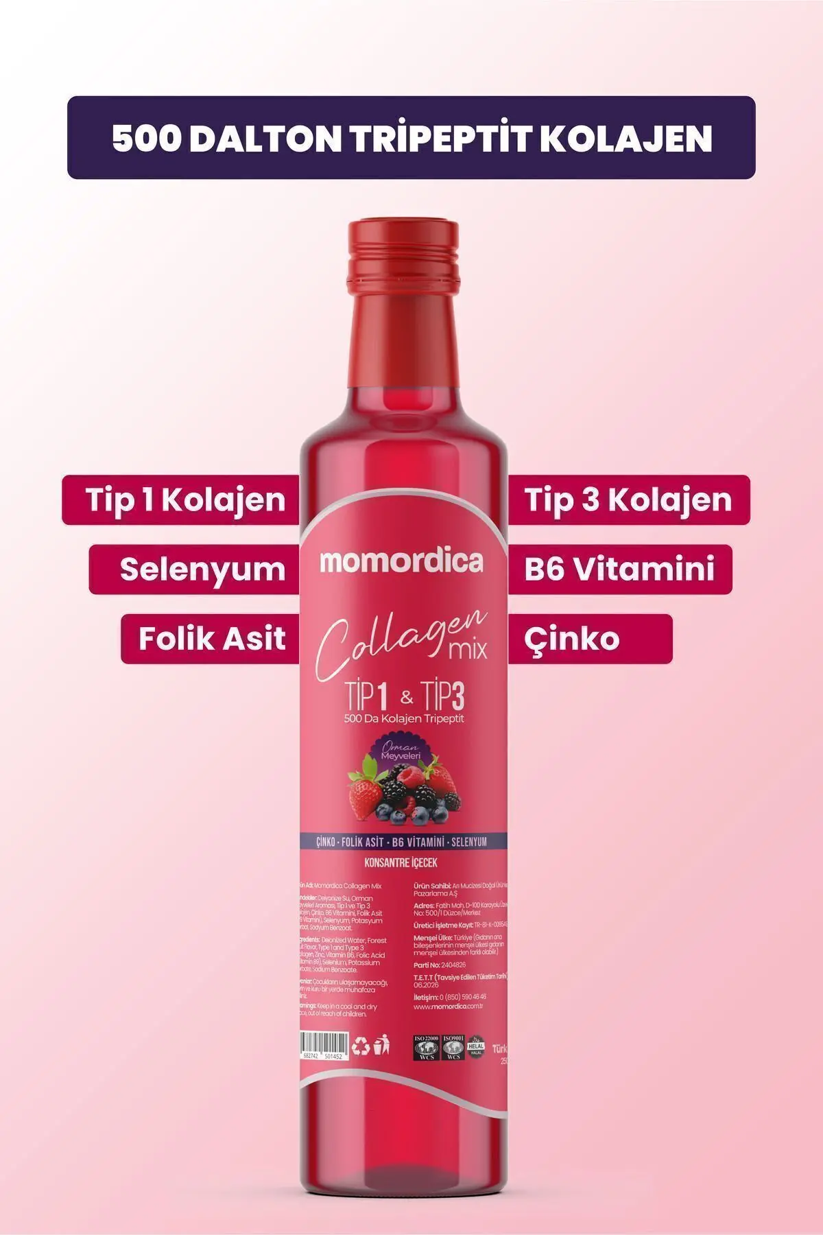Collagen Mix - Tripeptit Kolajen (500 DALTON)- 250 ml