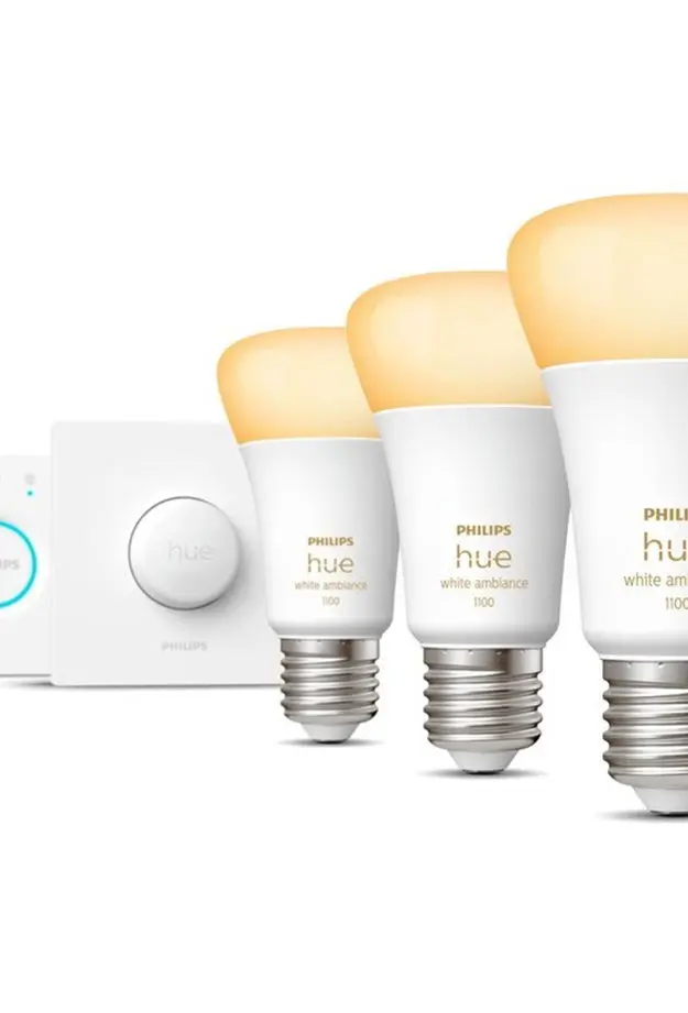 Philips HueWA 8-75W Beyaz Ambiyans Akıllı Led Ampul Başlangıç Seti 3'lü, Akıllı Butonlu, E27, Bluetooth Özellikli