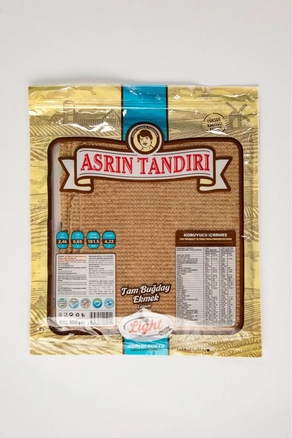 4’Lü Paket (2Adet Ekşi Mayalı Tam Buğday + 2 Adet Ekşi Mayalı Çavdar Lavaş Ekmeği Paketi)