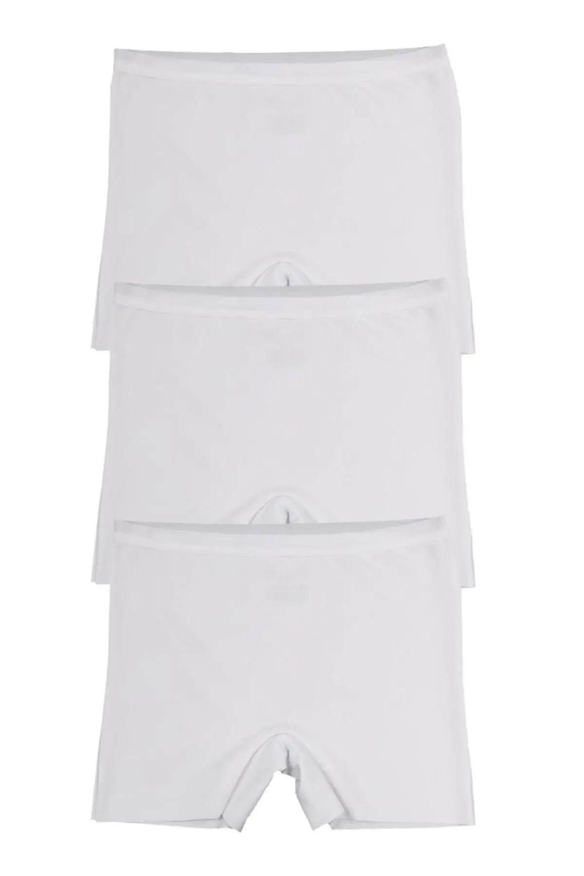 Nicoletta Kadın Lazer Kesim Dikişsiz Kadın Boxer Külot 3 lü Paket BEYAZ