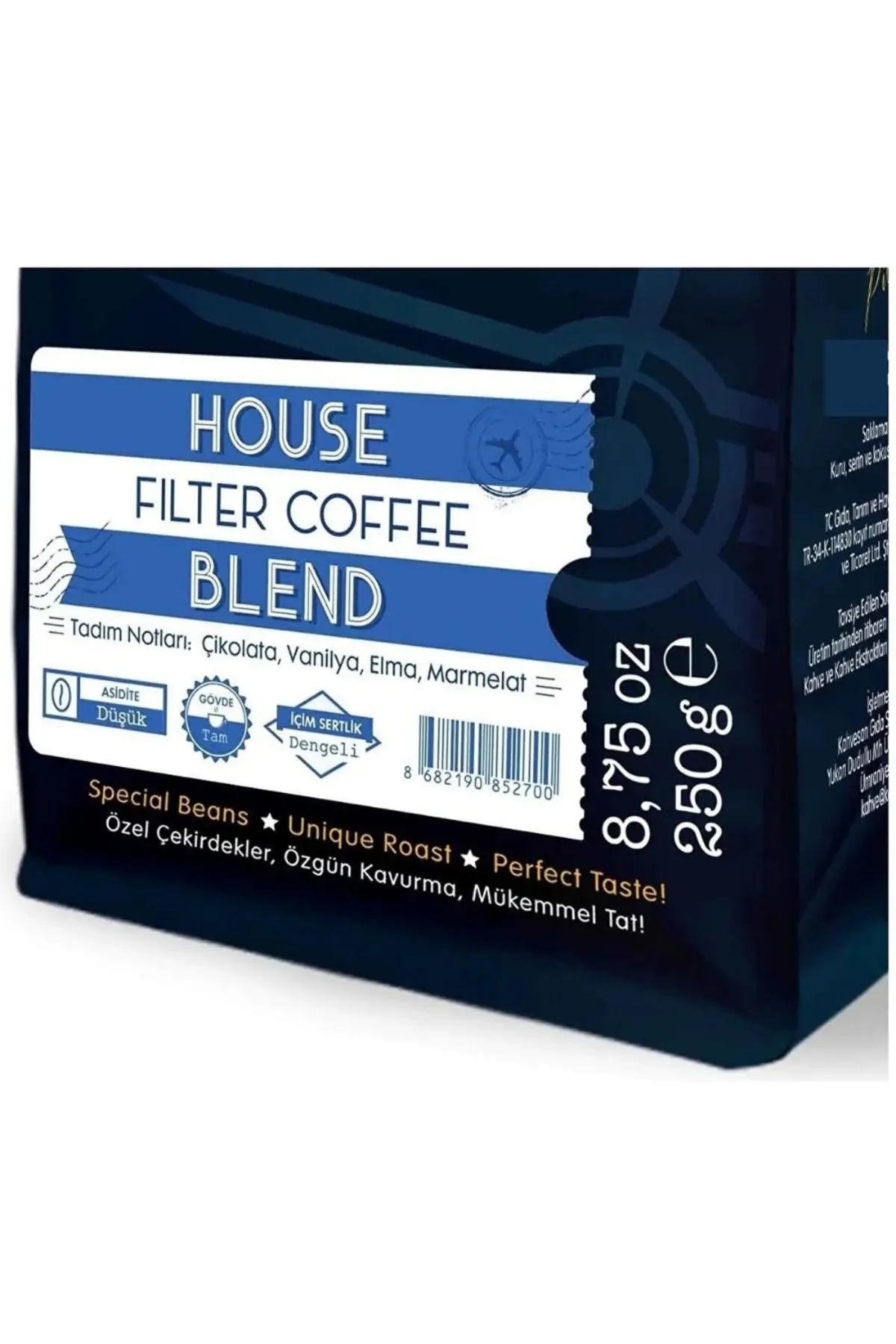 House Blend Filtre Kahve (ÖĞÜTÜLMÜŞ FİLTRE KAHVE) 250 G