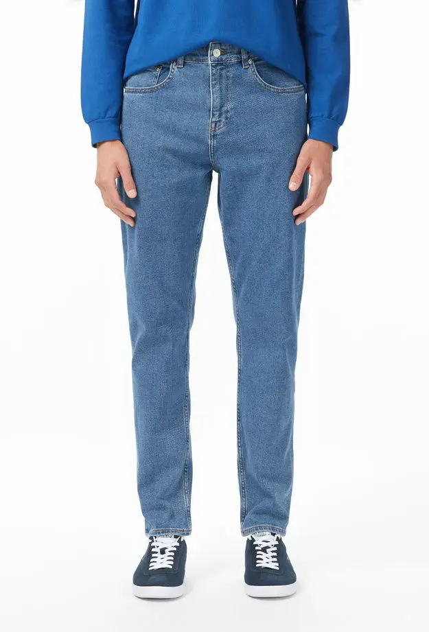 Lacoste Erkek Regular Fit Mavi Jean Pantolon