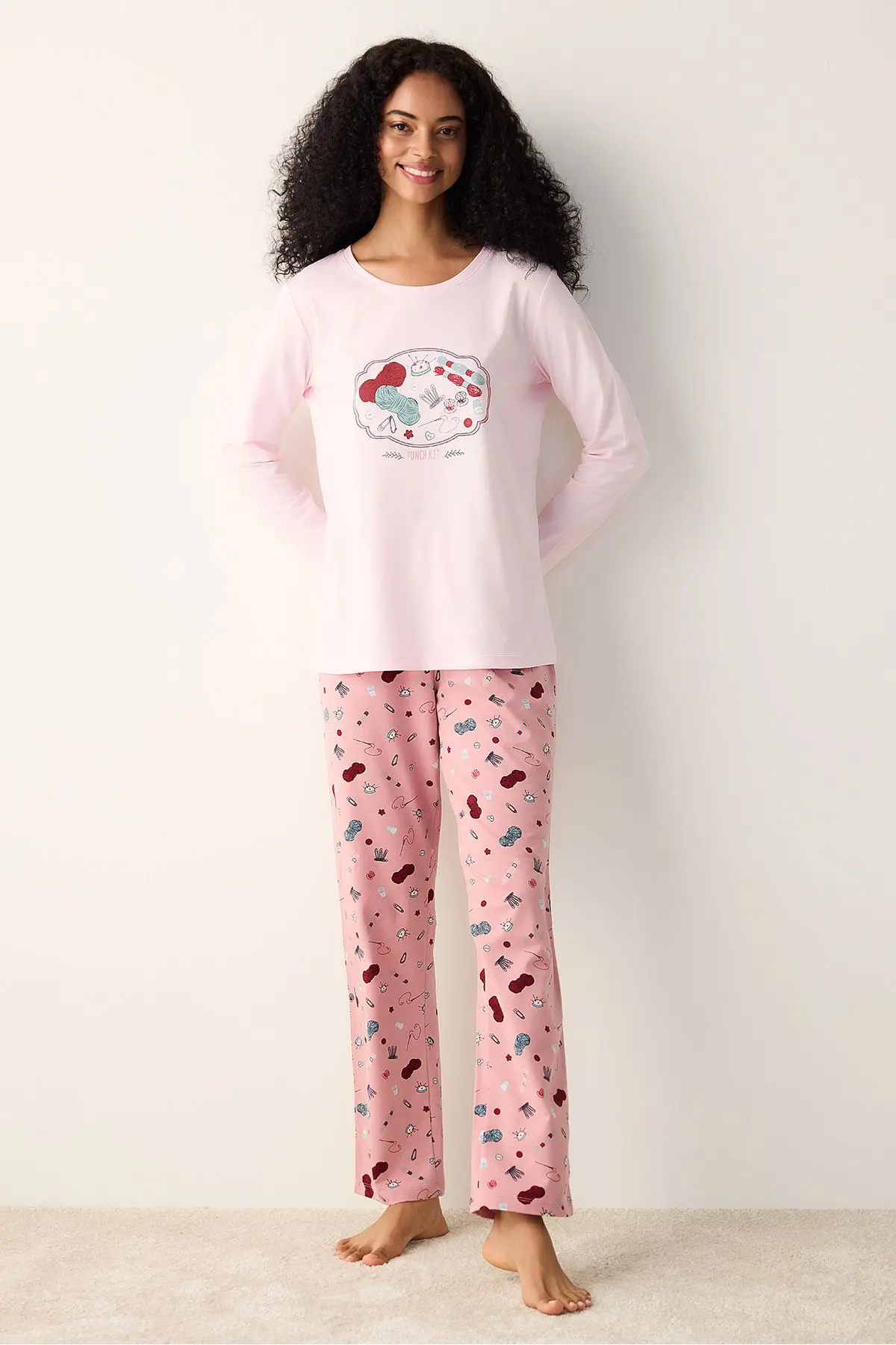 Penti Happiness Çok Renkli Pantolon Pijama Takımı