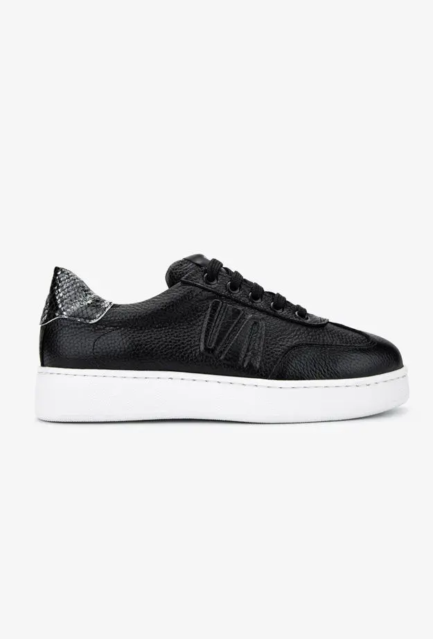 Valmenti Kadın Hakiki Deri Siyah Floter Sneakers & Spor Ayakkabı