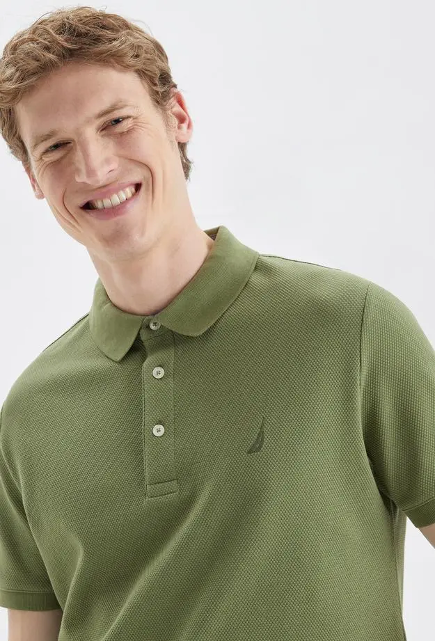 Nautica Erkek Yeşil Slim Fit Kısa Kollu Polo