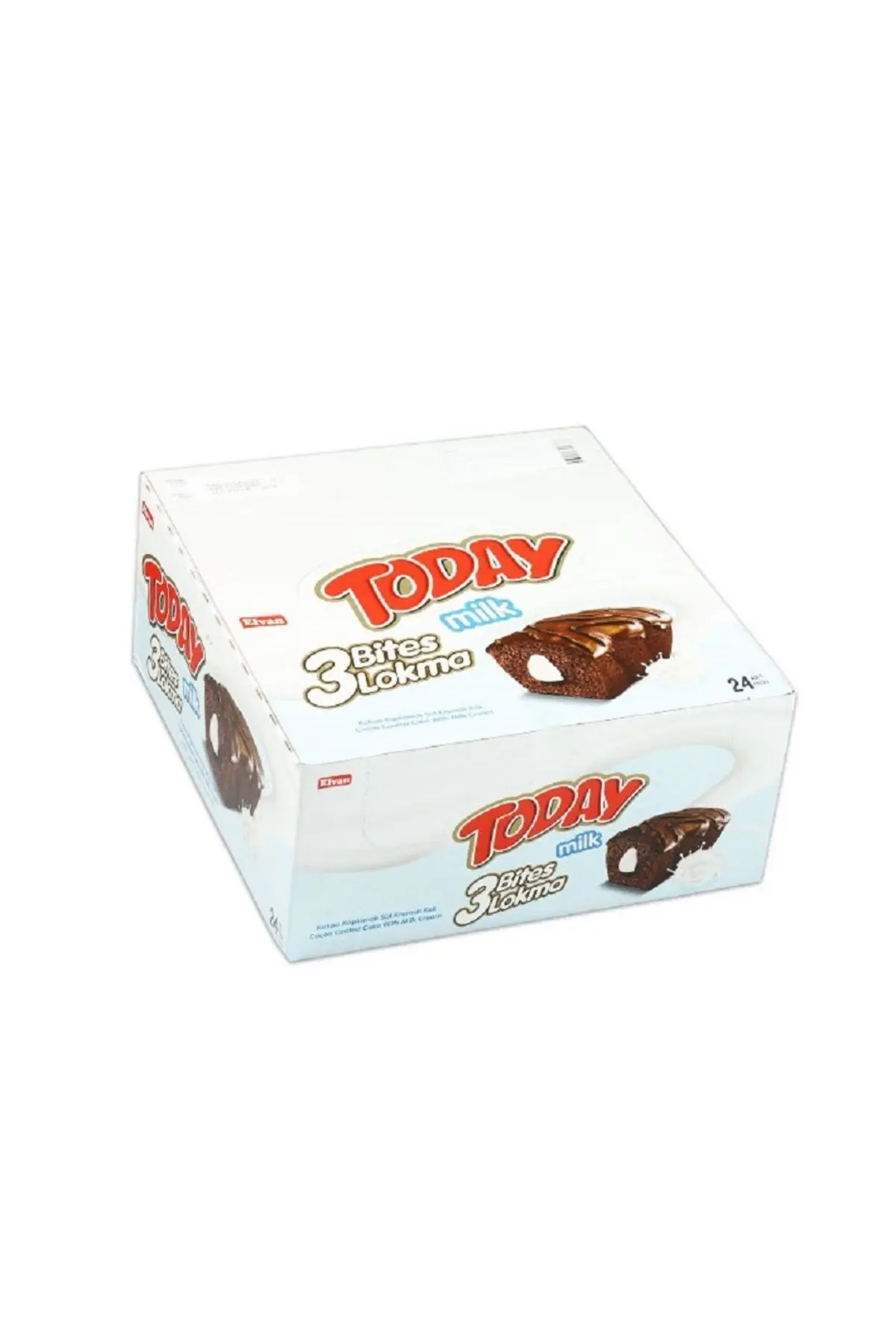 Today 3 Bites Sütlü Kek 40 Gr. 24 Adet (1 Kutu)