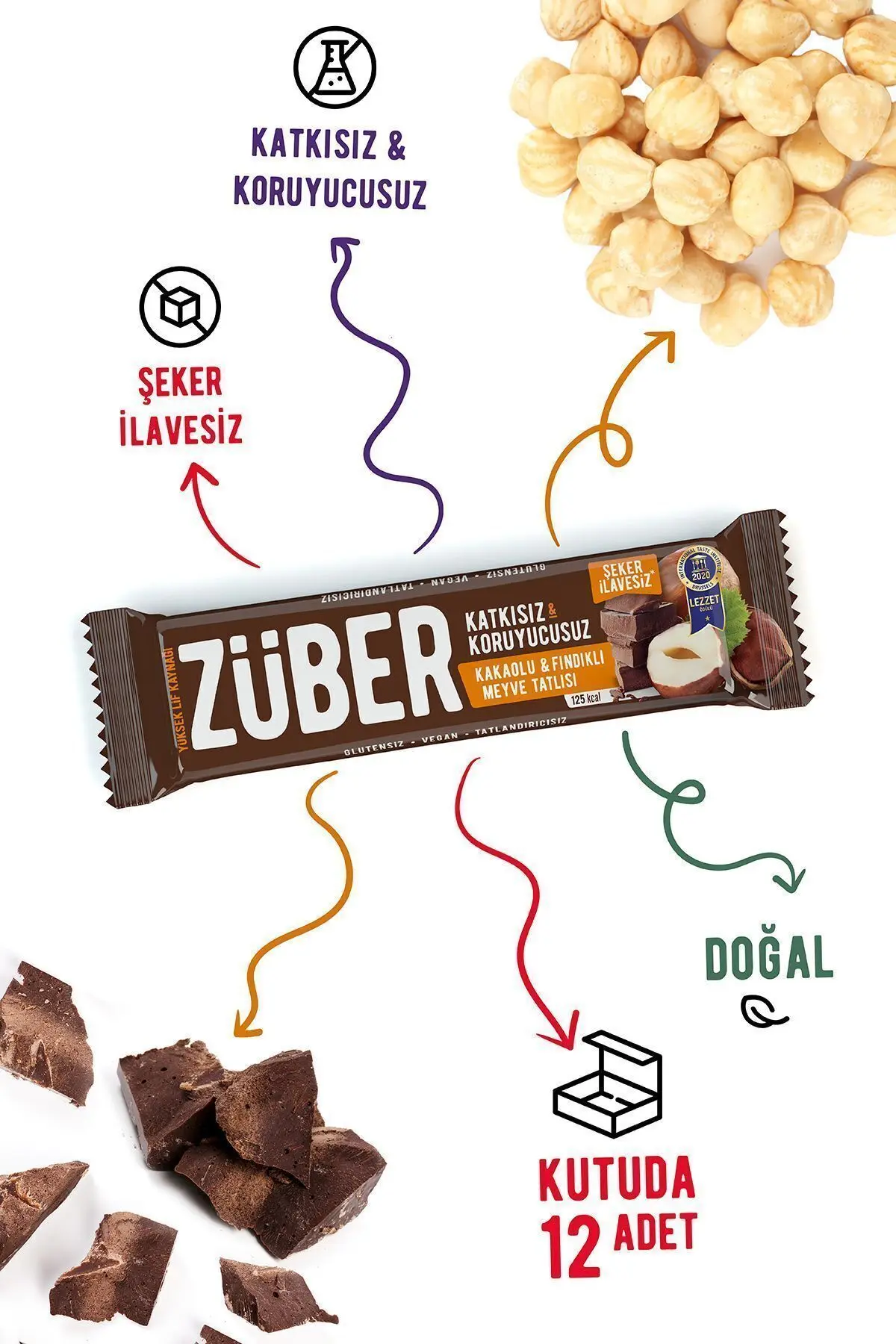 Meyve Bar Fındık Ve Kakaolu 40g X 12 Adet