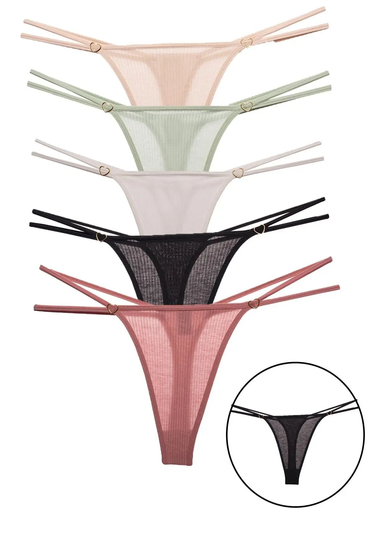 İpli Tanga Pamuk 5'Li Paket