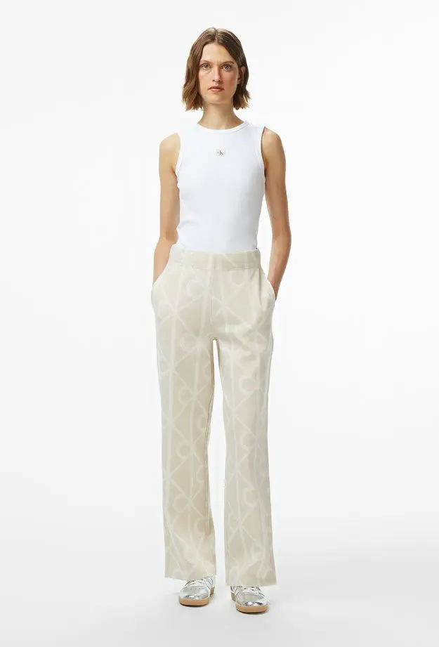 Calvin Klein Emblem Jacquard Kadın Haki Eşofman Altı
