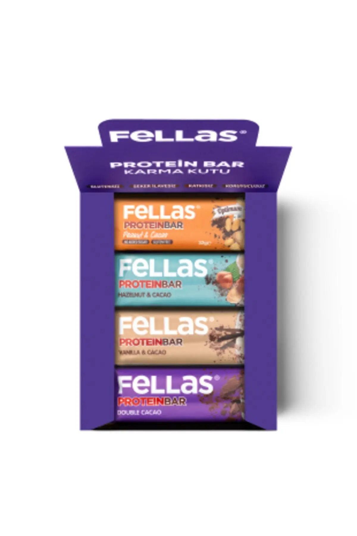 Protein Bar 32g Karma Kutu 12 Adet (4 Çeşit)
