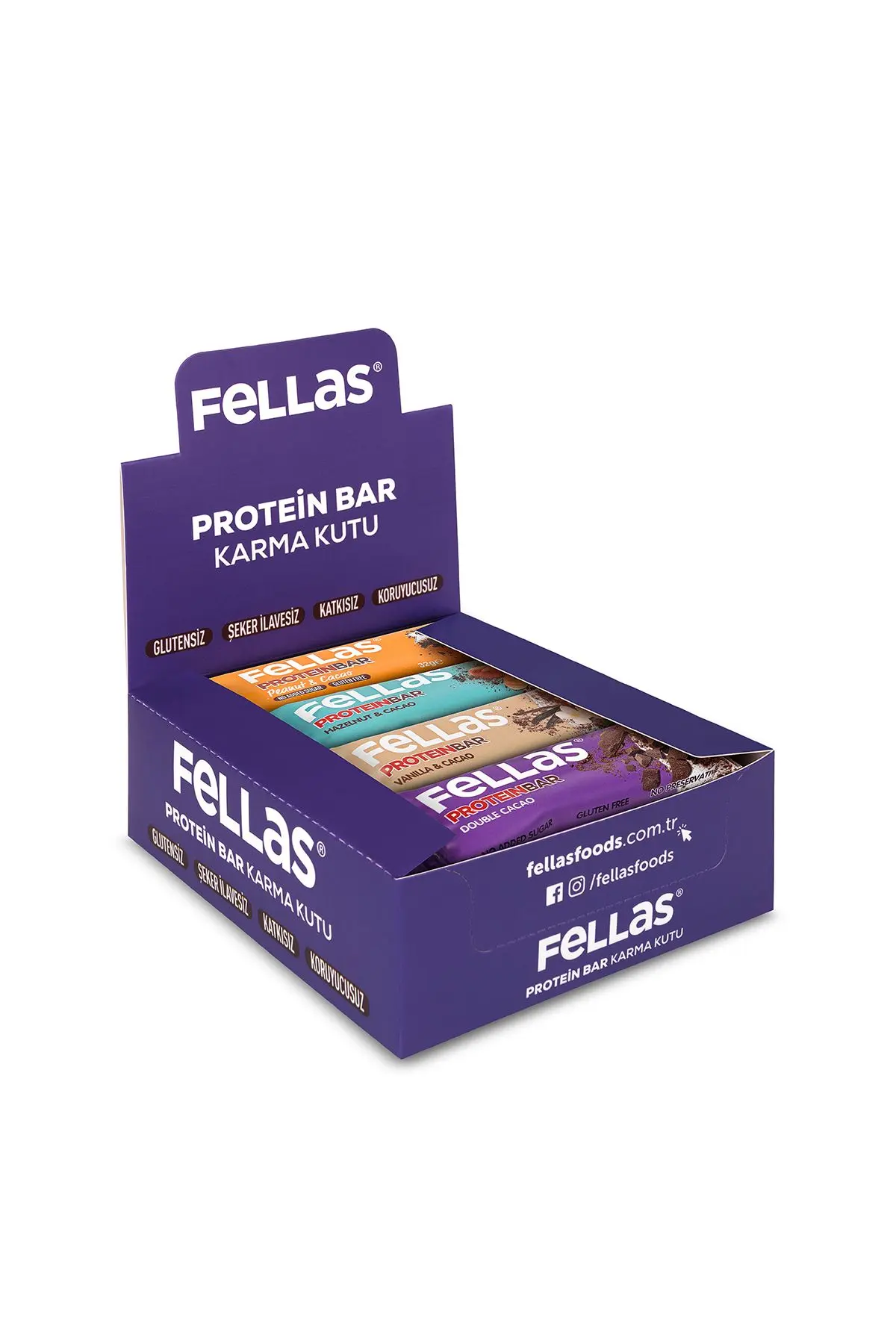 Protein Bar 32g Karma Kutu 12 Adet (4 Çeşit)