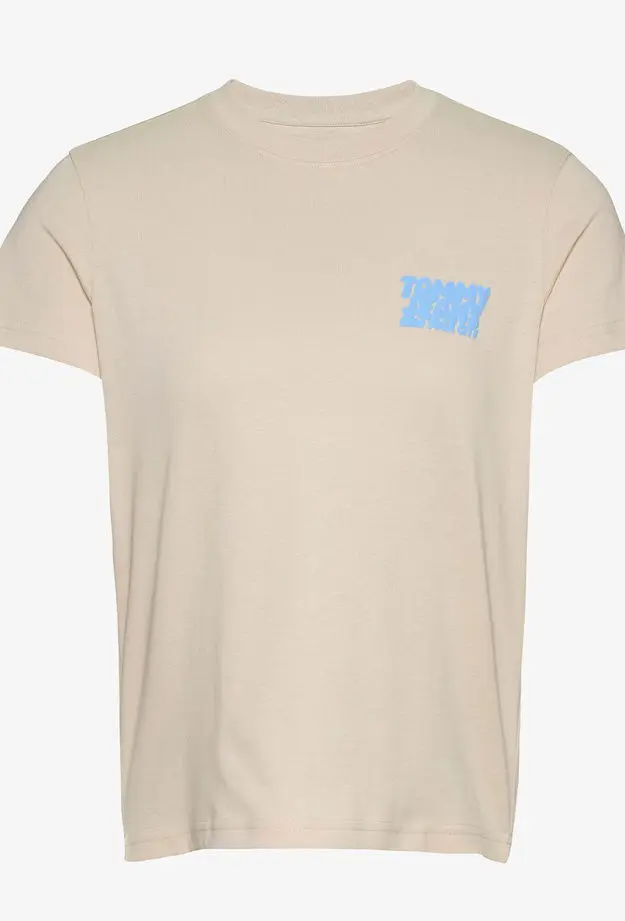 Tommy Hilfiger Tommy Jeans Bubble Kadın Bej T-Shirt