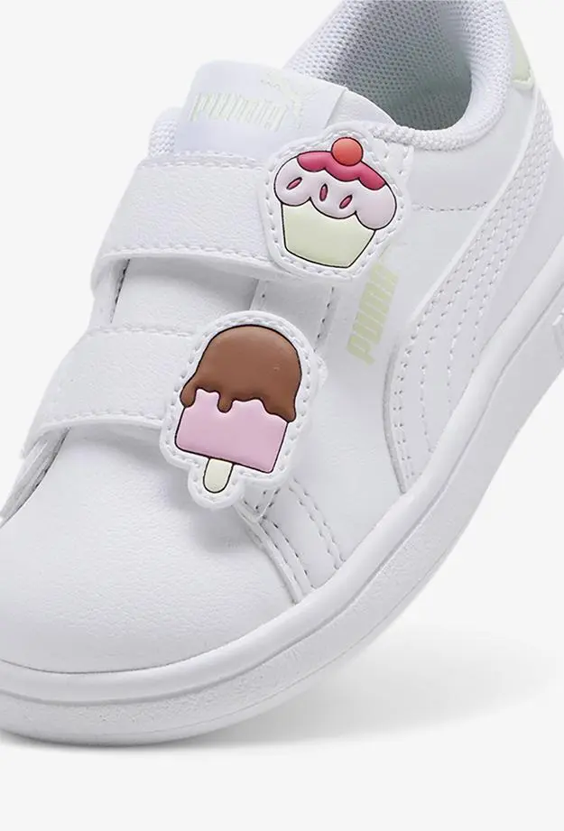 Puma Smash 3.0 Badges Bebek Beyaz Spor Ayakkabı