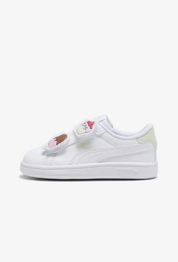 Puma Smash 3.0 Badges Bebek Beyaz Spor Ayakkabı