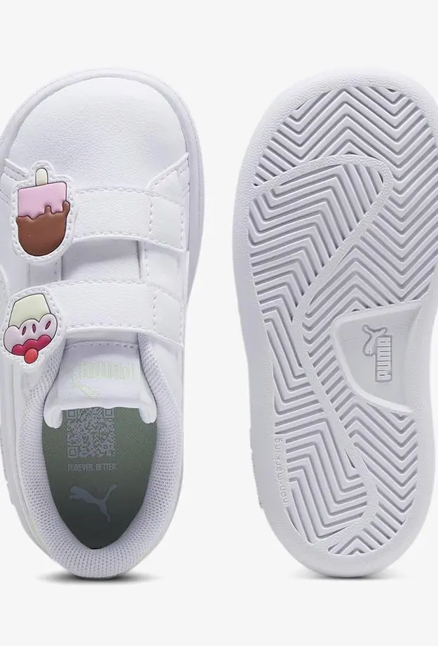 Puma Smash 3.0 Badges Bebek Beyaz Spor Ayakkabı