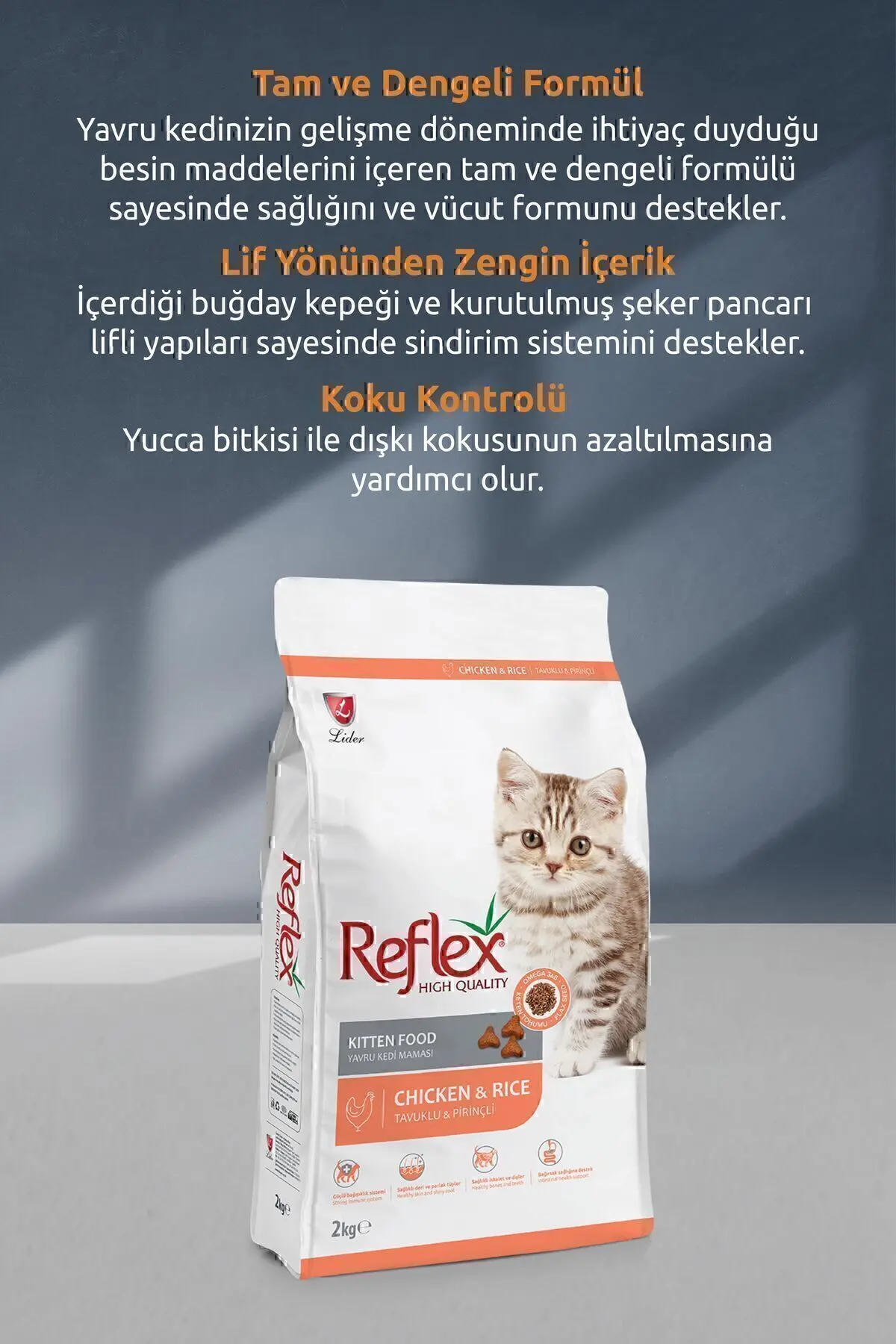 Kitten Tavuklu Ve Pirinçli Yavru Kedi Maması 2 Kg
