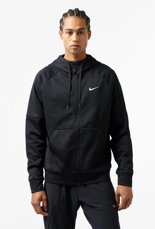 Nike Therma-Fit Full-Zip Erkek Siyah Hoodie