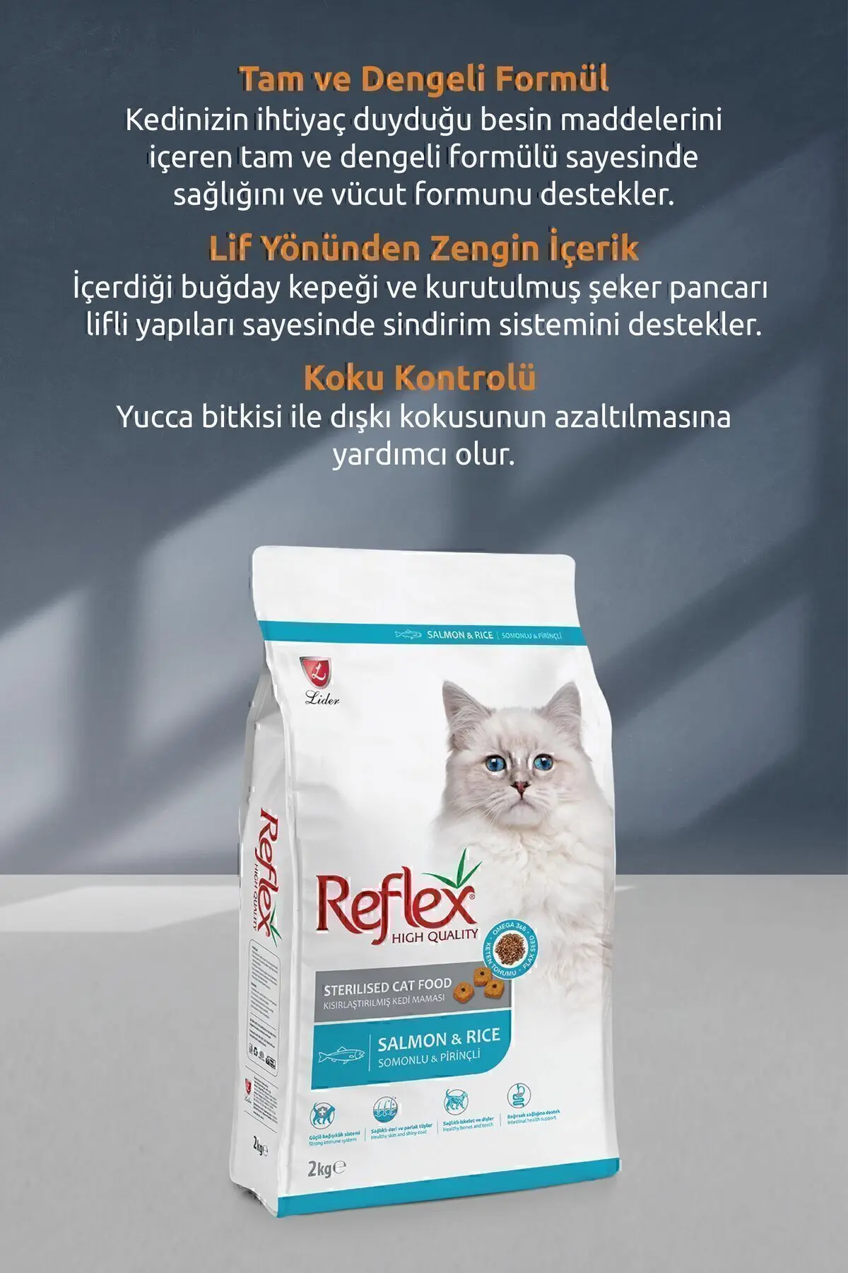 Somonlu Kısırlaştırılmış Kedi Maması 2kg